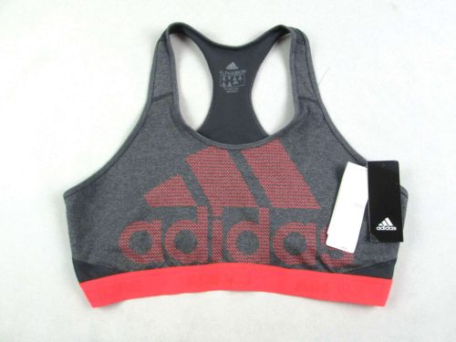 ÚJ! ADIDAS ALPHASKIN NŐI (2XL) SÖTÉTSZÜRKE-PINK SPORT MELLTARTÓ