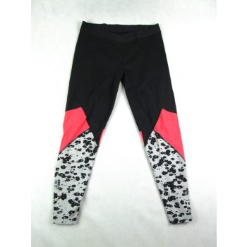   ADIDAS CLIMALITE NŐI (XL) FEKETE-SZÜRKE-CIKLÁMEN SPORT LEGGINGS / FITNESS NADRÁG