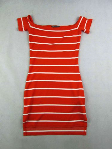 ARMANI EXCHANGE J-SUMMER NŐI (XS / S) NARANCS CSÍKOS RUGALMAS SZUPER MINIRUHA