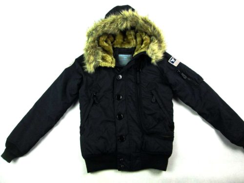 ALPHA INDUSTRIES NŐI (XS) ÉJ SÖTÉTKÉK-FEKETE KAPUCNIS TÉLIKABÁT