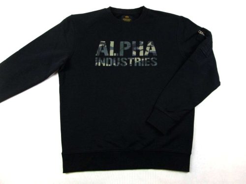 ALPHA INDUSTRIES FÉRFI (L) HOSSZÚ UJJÚ FEKETE PULÓVER