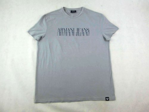ARMANI JEANS FÉRFI (2XL / 3XL) RÖVID UJJÚ SZÜRKE RUGALMAS PÓLÓ