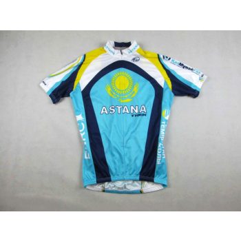   ASTANA TREK UCI FÉRFI (M) RÖVID UJJÚ VILÁGOSKÉK KERÉKPÁROS BICIKLIS LÉLEGZŐ SPORT FELSŐ