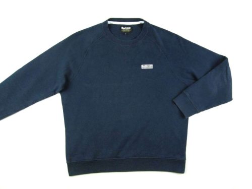 BARBOUR ELEGÁNS HOSSZÚ UJJÚ FÉRFI (L / M) SÖTÉTKÉK PULÓVER