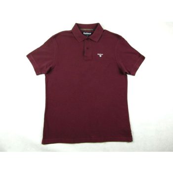   BARBOUR FÉRFI (M) BORDÓ SPORTOS ELEGÁNS RÖVID UJJÚ GALLÉROS PÓLÓ
