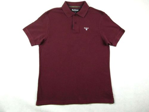 BARBOUR FÉRFI (M) BORDÓ SPORTOS ELEGÁNS RÖVID UJJÚ GALLÉROS PÓLÓ