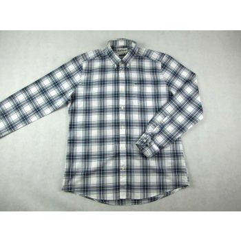   BARBOUR FÉRFI (M) ELEGÁNS HOSSZÚ UJJÚ FEHÉR-SZÜRKE KOCKÁS ING