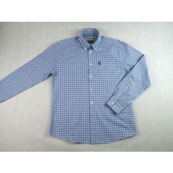   BARBOUR FÉRFI (L) ELEGÁNS VILÁGOSKÉK-SÖTÉTSZÜRKE-FEHÉR APRÓ KOCKÁS HOSSZÚ UJJÚ ING