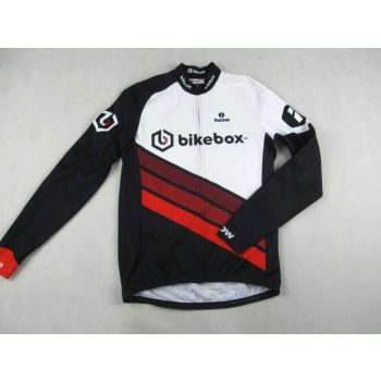   BIKEBOX FÉRFI (L) FEHÉR-FEKETE HOSSZÚ UJJÚ KERÉKPÁROS BÉLELT BICIKLIS LÉLEGZŐ SPORT FELSŐ