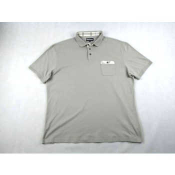 BARBOUR FÉRFI (3XL) RÖVID UJJÚ BÉZS GALLÉROS PÓLÓ