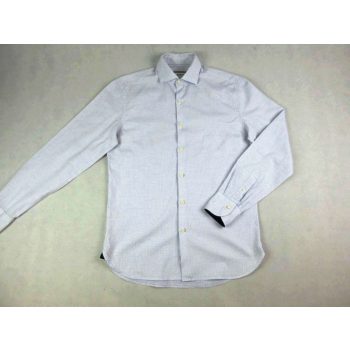   BOGGI MILANO FÉRFI (M) ELEGÁNS VILÁGOSKÉK APRÓ KOCKÁS HOSSZÚ UJJÚ ING