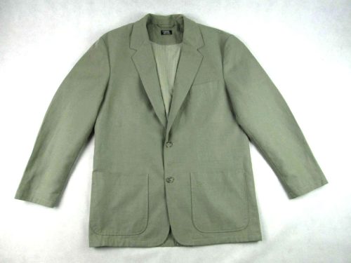 CAMEL ACTIVE ELEGÁNS NAGYON KOMOLY FÉRFI (L / XL - 50-es) ZÖLDES-SZÜRKE LEN-PAMUT ZAKÓ