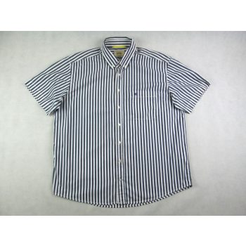   CAMEL ACTIVE ELEGÁNS RÖVID UJJÚ FÉRFI (XL) FEHÉR-SÖTÉTSZÜRKE CSÍKOS ING