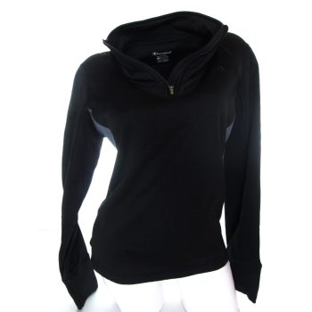   CHAMPION DOUBLE DRY RUGALMAS NŐI (L) FEKETE SPORT PULÓVER FELSŐ