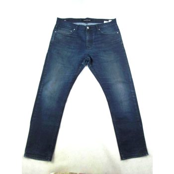   CALVIN KLEIN SLIM CKJ026 FÉRFI (L - W34 / L30) KÉK ENYHÉN SZTRECCSES FARMERNADRÁG
