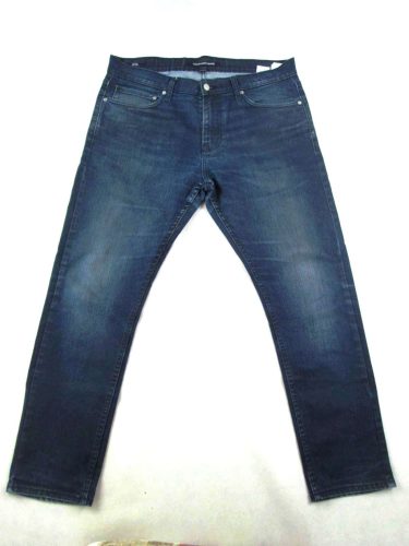 CALVIN KLEIN SLIM CKJ026 FÉRFI (L - W34 / L30) KÉK ENYHÉN SZTRECCSES FARMERNADRÁG