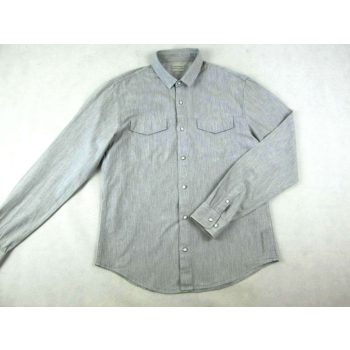   CALVIN KLEIN SLIM FIT FÉRFI (L) ELEGÁNS HOSSZÚ UJJÚ SZÜRKE ING