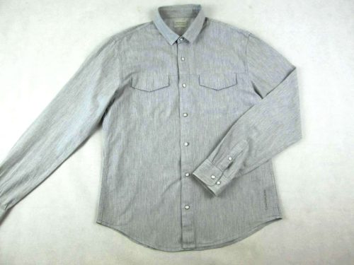 CALVIN KLEIN SLIM FIT FÉRFI (L) ELEGÁNS HOSSZÚ UJJÚ SZÜRKE ING