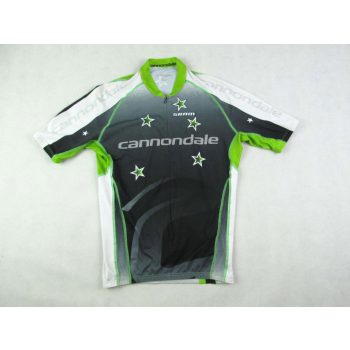   CANNONDALE RÖVID UJJÚ FÉRFI (L) SZÜRKE-ZÖLD KERÉKPÁROS BICIKLIS LÉLEGZŐ SPORT FELSŐ