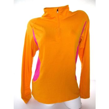   CHAMPION SLIM FIT SPORTOS RUGALMAS NŐI (L) NARANCSSÁRGA SPORT PULÓVER FELSŐ 