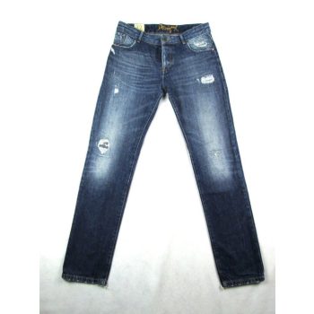   DESIGUAL FÉRFI (M - W32) SÖTÉTKÉK KOPTATOTT FARMERNADRÁG