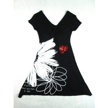   DESIGUAL NAGYON SZÉP RUGALMAS NŐI (S) FEKETE GYÖNYÖRŰ TUNIKA RUHA