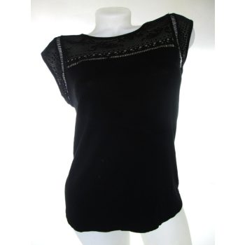 DESIGUAL RÖVID UJJÚ NŐI (S) FEKETE SZUPER FELSŐ