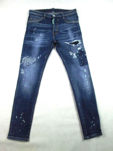 DSQUARED2 FÉRFI (M - W32 - 44) FARMERKÉK SZTRECCSES KOPTATOTT FARMER