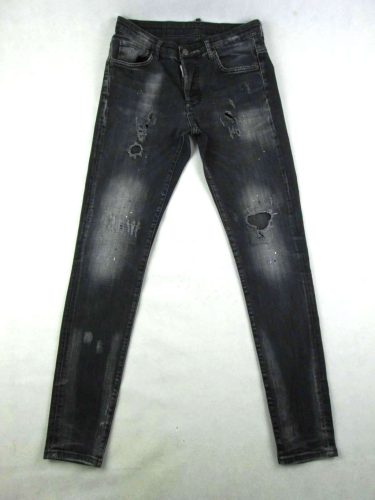 DSQUARED2 FÉRFI (M - W32 - 44) FEKETE SZTRECCSES KOPTATOTT FARMER