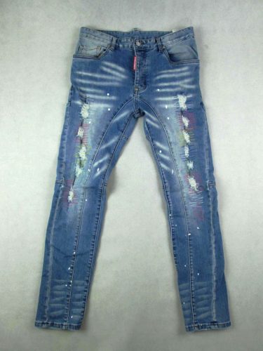 DSQUARED2 FÉRFI (M - W32 - 48) VILÁGOSKÉK KOPTATOTT DIZÁJN SZTRECCSES FARMER