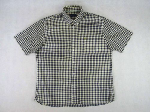 FRED PERRY ELEGÁNS SÖTÉTKÉK-FEHÉR-BÉZS KOCKÁS RÖVID UJJÚ FÉRFI (XL) ING