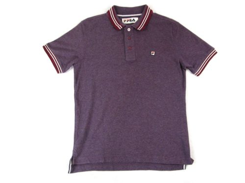 FILA SPORTOS ELEGÁNS RÖVID UJJÚ FÉRFI (S) SÖTÉTLILA GALLÉROS PÓLÓ
