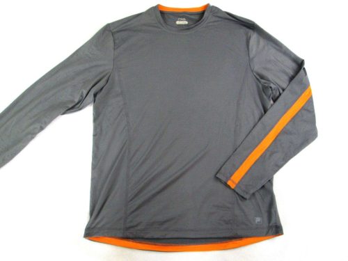 FILA SZÜRKE FÉRFI (2XL) LÉLEGZŐ HOSSZÚ UJJÚ VÉKONY RUGALMAS SPORT FELSŐ