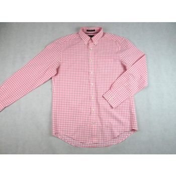   GANT ELEGÁNS PIROS-FEHÉR APRÓ KOCKÁS HOSSZÚ UJJÚ FÉRFI (L) ING