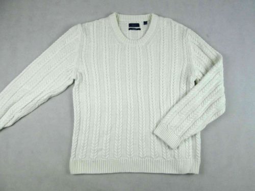 GANT ELEGÁNS RUGALMAS NŐI (XL) TÖRTFEHÉR CSAVART MINTÁS PULÓVER