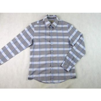   GUESS ELEGÁNS SZÜRKE-VILÁGOSKÉK KOCKÁS HOSSZÚ UJJÚ FÉRFI (S) ING