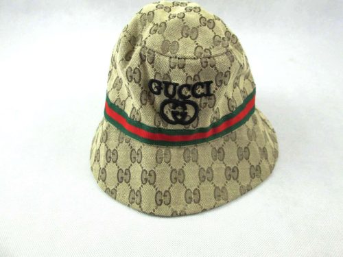 GUCCI FÉRFI (M) BÉZS-BARNA HORGÁSZSAPKA HALÁSZSAPKA TÚRAKALAP ELÖL GUCCI LOGÓ!