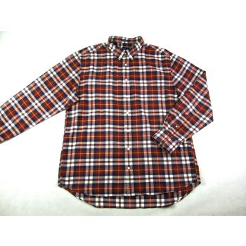   GANT FÉRFI (3XL) HOSSZÚ UJJÚ BORDÓ-FEHÉR-SÖTÉTSZÜRKE KOCKÁS ING