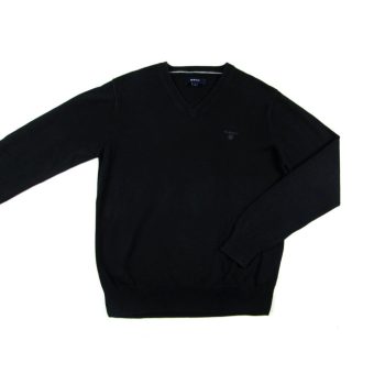   GANT FÉRFI (S) / KAMASZ ELEGÁNS HOSSZÚ UJJÚ FEKETE PULÓVER