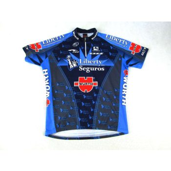   GIORDANA FÉRFI (3XL) RÖVID UJJÚ KÉK-SÖTÉTKÉK KERÉKPÁROS BICIKLIS LÉLEGZŐ SPORTFELSŐ