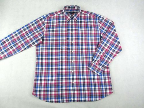 GANT GEORGICA OXFORD FÉRFI (XL) ELEGÁNS CIKLÁMEN-KÉK-FEHÉR KOCKÁS HOSSZÚ UJJÚ ING