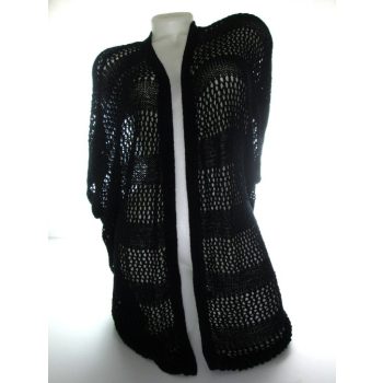   GUESS RÖVID UJJÚ FEKETE NŐI (ONE SIZE) KÖNNYED KARDIGÁN MELLÉNY FELSŐ