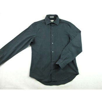   GANT SLIM FIT FÉRFI (M) ELEGÁNS HOSSZÚ UJJÚ SÖTÉTZÖLD-SÖTÉTSZÜRKE APRÓ KOCKÁS ING