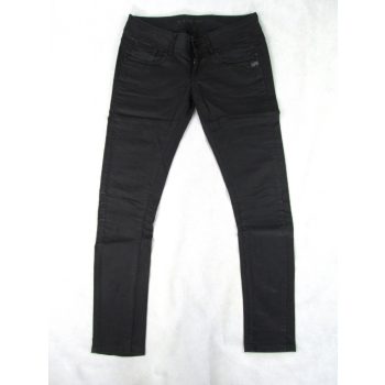   G-STAR RAW NŐI (L - W30 / L32) RUGALMAS FÉNYES FEKETE DÖGÖS HOSSZÚNADRÁG