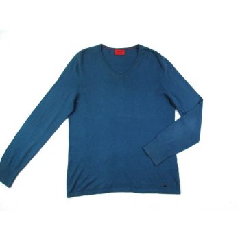 HUGO BOSS ELEGÁNS HOSSZÚ UJJÚ FÉRFI (L) TÜRKIZ PULÓVER