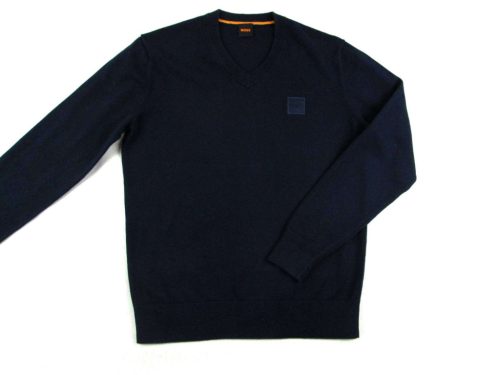 HUGO BOSS ELEGÁNS NŐI (M) RUGALMAS ÉJ SÖTÉTKÉK PULÓVER