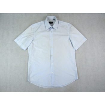   HUGO BOSS ELEGÁNS RÖVID UJJÚ FÉRFI (M) HALVÁNY-KÉK-VILÁGOSKÉK ING