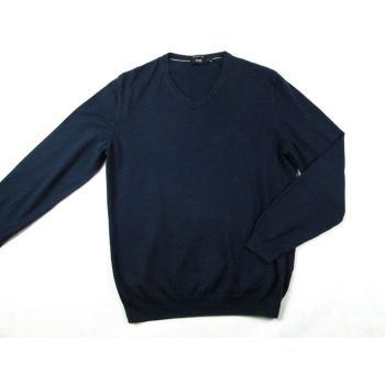   HUGO BOSS ELEGÁNS ÉJ SÖTÉTKÉK HOSSZÚ UJJÚ FÉRFI (M) PULÓVER