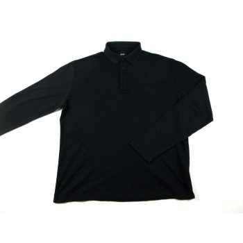   HUGO BOSS FÉRFI (L / XL) ELEGÁNS FEKETE HOSSZÚ UJJÚ PÓLÓ