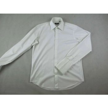   HUGO BOSS FÉRFI (M) ELEGÁNS HOSSZÚ UJJÚ MANDZSETTA GOMBOS REJTETT GOMBOS FEHÉR ING